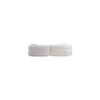 114" C-Shaped Chenille Sectional Sofa, White