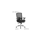 Scranton & Co Big and Tall Fabric Swivel Office Chair in Black