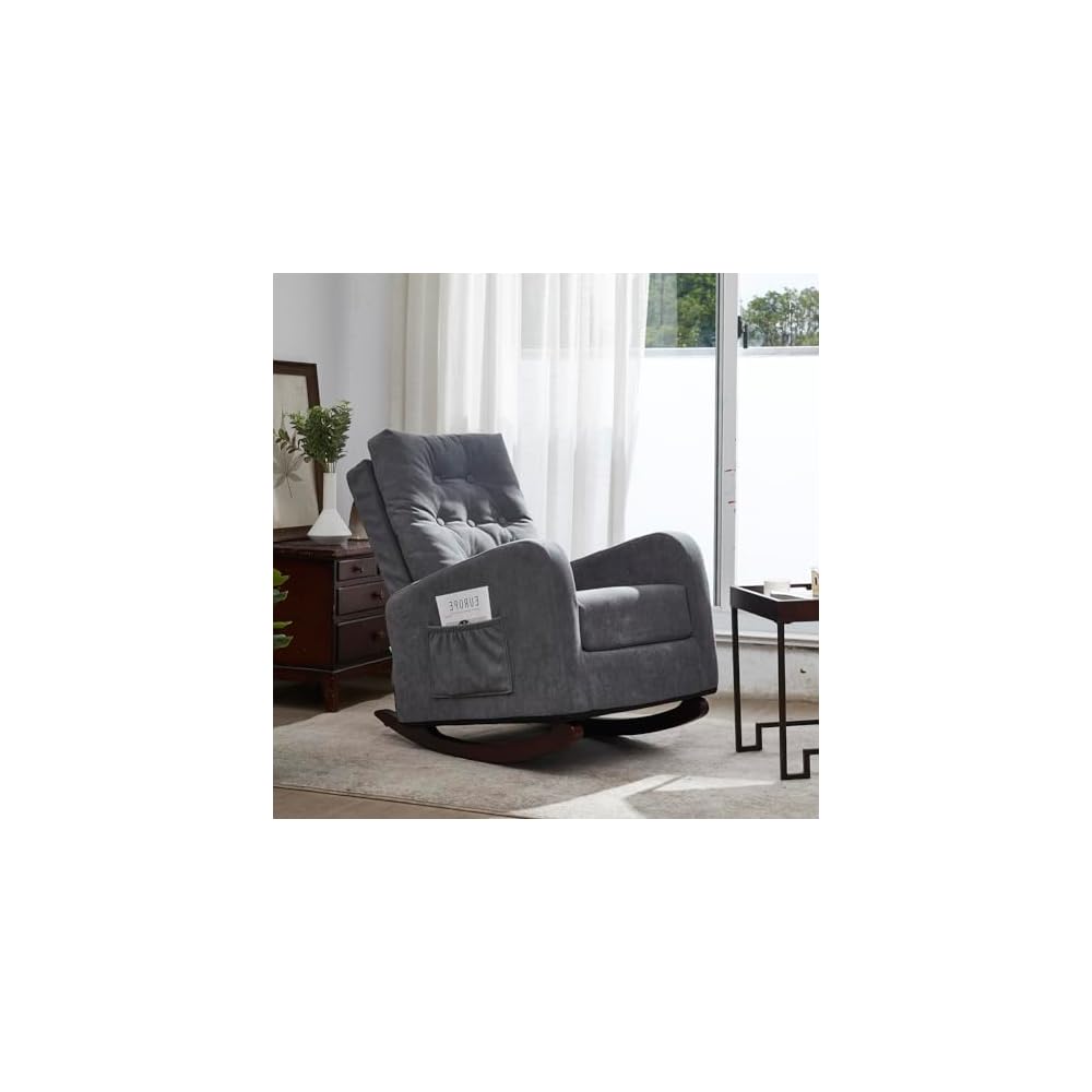 Modern Rocking Chair, One Size, Antique Gray