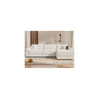 Vipbear 118" Oversized Modular Sectional Couch for Living Room, L Shaped Sectional Sofa with Movable Ottoman, Premium Chenille Upholstery, Extra-Thick Seat Cushion, Beige
