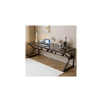 OSCHF 63-Inch Extra Long Desk with Storage Shelf, Warm White