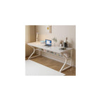 OSCHF 63-Inch Extra Long Desk with Storage Shelf, Warm White