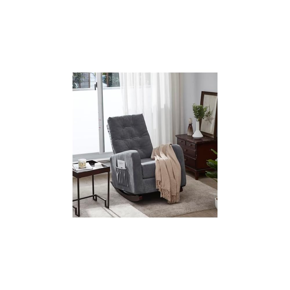 Modern Rocking Chair, One Size, Antique Gray