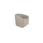 HomePop 360° Swivel Barrel Accent Chair - Midtone Gray Fabric