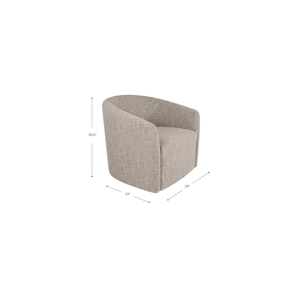 HomePop 360° Swivel Barrel Accent Chair - Midtone Gray Fabric