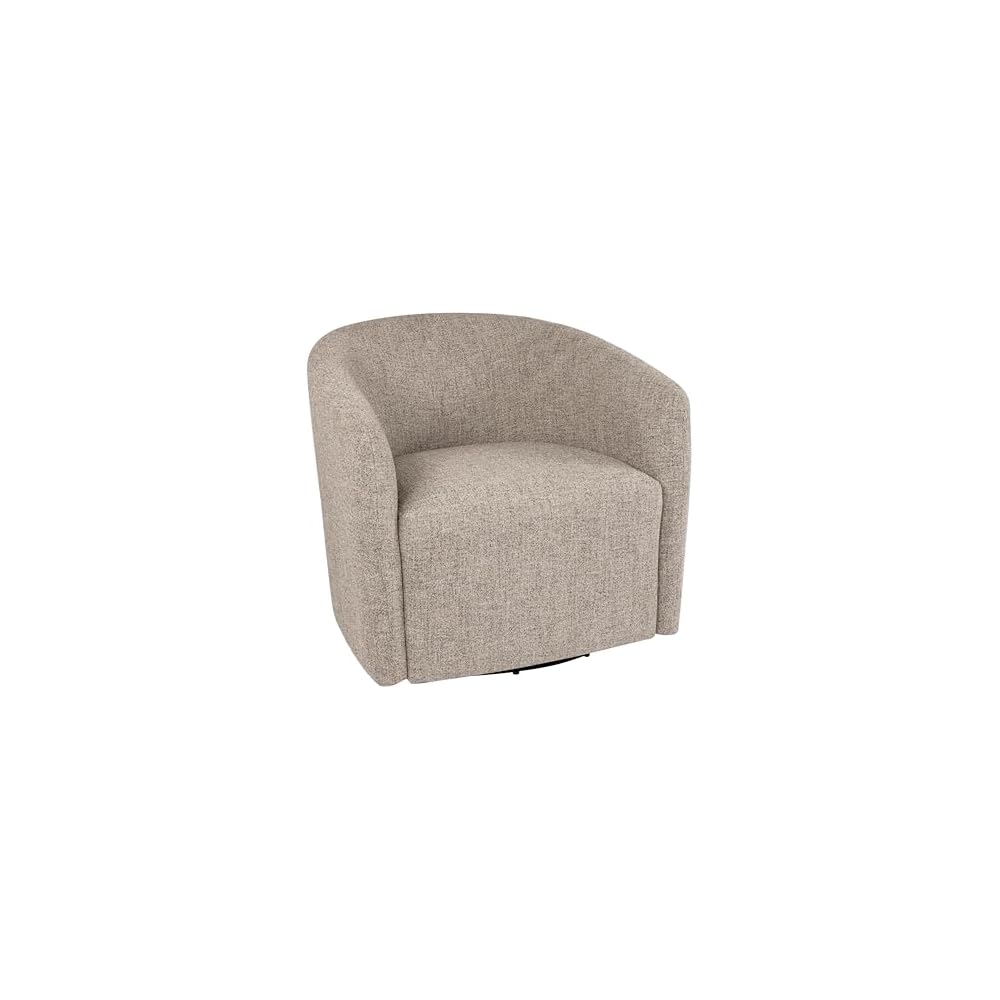 HomePop 360° Swivel Barrel Accent Chair - Midtone Gray Fabric