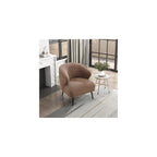 Lexicon Modern Accent Chair, Boucle Fabric Upholstered Single Sofa Chair with Curved Back for Living Room/Bedroom/Office/Apartment, Green